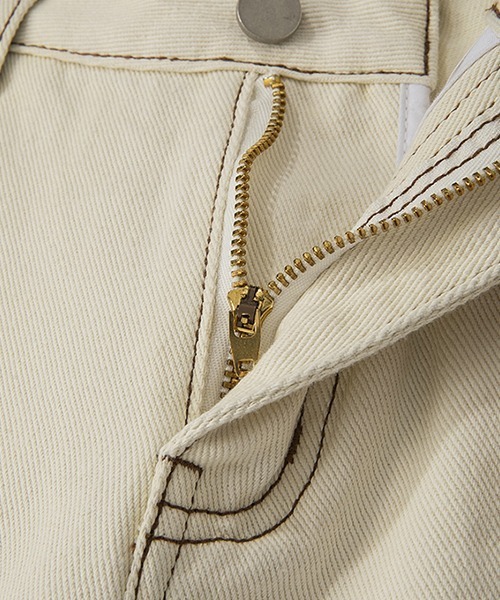 Fano Studios（ファノ ストゥディオズ）の「【Fano Studios】 Semi-wide color stitched denim pants FC21K026（デニムパンツ・レディース・ホワイト・S/M/L）」の15枚目の写真