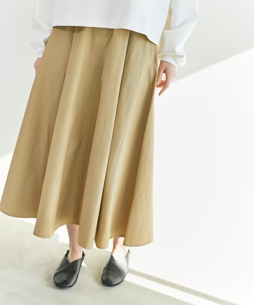 By Renorm Renorm スカート A T リノームバイエーティー のファッション By チノフレアスカート スカート 即発送可能 スカート