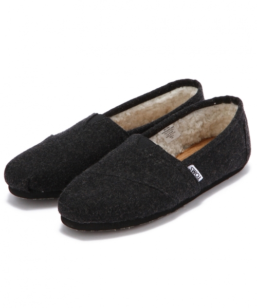 BEAUTY&YOUTH UNITED ARROWS（ビューティーアンドユースユナイテッドアローズ）の「BYBC TOMS SEASONAL CLASSIC Light Woolen フラットシューズ◆（その他シューズ・レディース・ブラック/グレー・7/5h/7h/6h/6/8）」の2枚目の写真