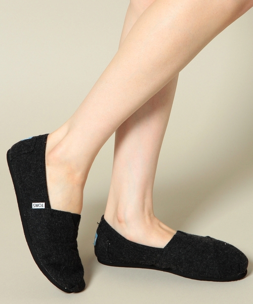 BEAUTY&YOUTH UNITED ARROWS（ビューティーアンドユースユナイテッドアローズ）の「BYBC TOMS SEASONAL CLASSIC Light Woolen フラットシューズ◆（その他シューズ・レディース・ブラック/グレー・7/5h/7h/6h/6/8）」の5枚目の写真