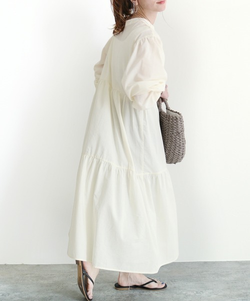 reca(レカ)の「2wayティアードワンピース(ワンピース・レディース・アイボリー/ブラック/ミント/ベージュ・M)」の1枚目の写真