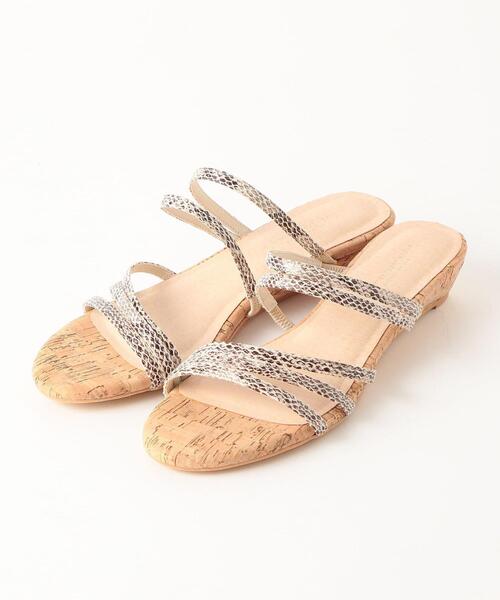 green label relaxing（グリーンレーベルリラクシング）の「◆FFC ストラップ ウェッジ サンダル (3.0cmヒール)（サンダル・レディース・ホワイト/ゴールド/ブラック/ターコイズブルー/ブラウン/その他1・S/L/M/XS/LL）」の6枚目の写真