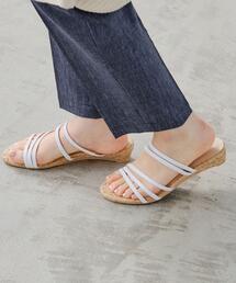 green label relaxing | ◆FFC ストラップ ウェッジ サンダル (3.0cmヒール)(サンダル)
