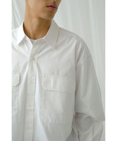 MONKEY TIME（モンキータイム）の「＜monkey time＞ BROAD PAINTER SHIRT/シャツ（シャツ/ブラウス・メンズ・ホワイト/ライトブルー・SMALL/MEDIUM/LARGE/X-LARGE）」の6枚目の写真
