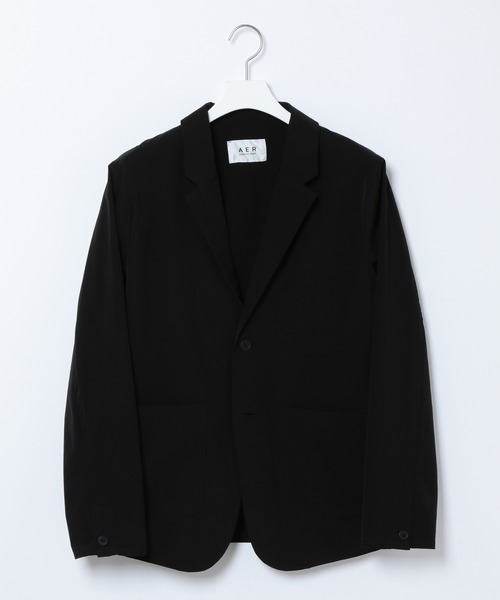 ADAM ET ROPE'（アダムエロペ）の「【アウトレット店舗・WEB限定】ストレッチイージーJK（テーラードジャケット・メンズ・スミクロ/グリーン系その他/ブラック・LL/L/M）」の2枚目の写真