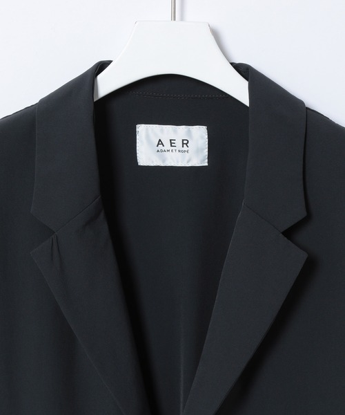 ADAM ET ROPE'（アダムエロペ）の「【アウトレット店舗・WEB限定】ストレッチイージーJK（テーラードジャケット・メンズ・スミクロ/グリーン系その他/ブラック・LL/L/M）」の6枚目の写真