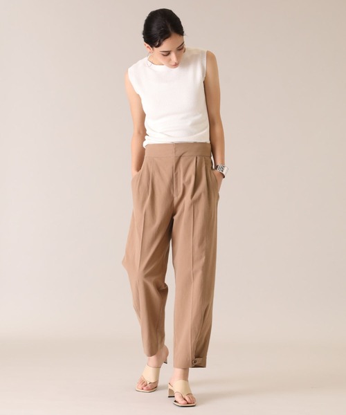 INED（イネド）の「ボートネックノースリーブニット《EMILCOTONI》（ニット/セーター・レディース・ホワイト/ブラック/グリーン・9号）」の16枚目の写真