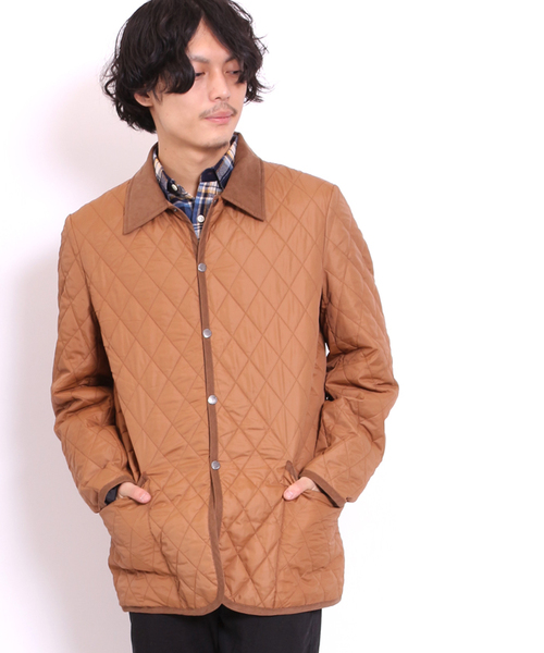 GIORDANO（ジョルダーノ）の「[GIORDANO]ナイロンキルティングジャケット（ブルゾン・メンズ・ブラック/ダークベージュ/グリーン・LARGE/MEDIUM）」の2枚目の写真