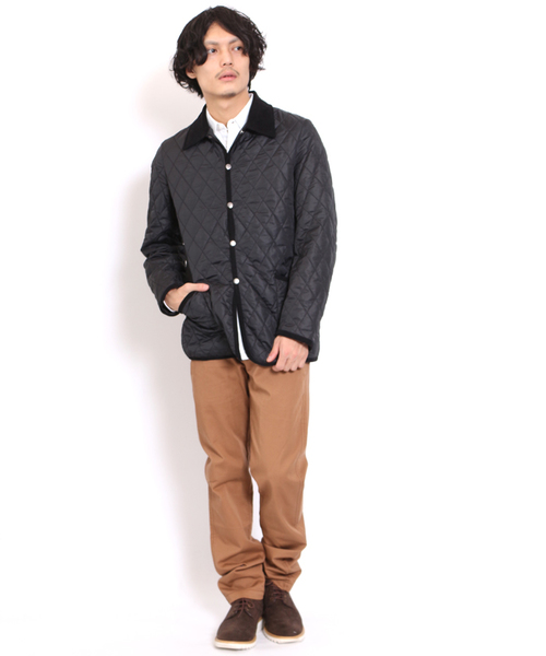 GIORDANO（ジョルダーノ）の「[GIORDANO]ナイロンキルティングジャケット（ブルゾン・メンズ・ブラック/ダークベージュ/グリーン・LARGE/MEDIUM）」の14枚目の写真