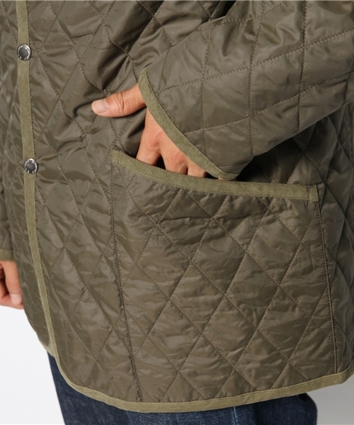 GIORDANO（ジョルダーノ）の「[GIORDANO]ナイロンキルティングジャケット（ブルゾン・メンズ・ブラック/ダークベージュ/グリーン・LARGE/MEDIUM）」の9枚目の写真