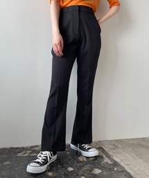 ハイウエストセンタープレスフレアパンツ