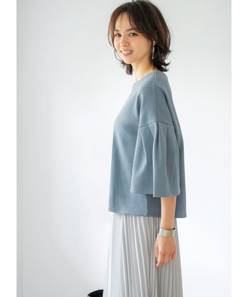 STYLE DELI(スタイルデリ)の「タックスリーブプルオーバー(Tシャツ/カットソー・レディース・ライトブルー/ブラック/ベージュ・FREE)」の8枚目の写真