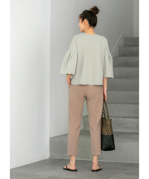 STYLE DELI(スタイルデリ)の「タックスリーブプルオーバー(Tシャツ/カットソー・レディース・ライトブルー/ブラック/ベージュ・FREE)」の18枚目の写真