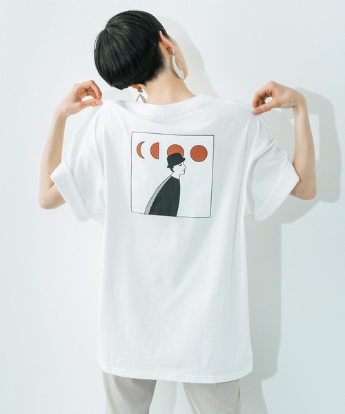 Ressaca(レサーカ)の「別注 jack__studio__ コラボ オーバーサイズ バックプリント TEE(Tシャツ/カットソー・メンズ・グレー系/ブラック/ホワイト系/ホワイト/チャコール/ブルー系/ブラック系/ベージュ系/グレイッシュブルー/グレイッシュベージュ・XL/M/L)」の3枚目の写真