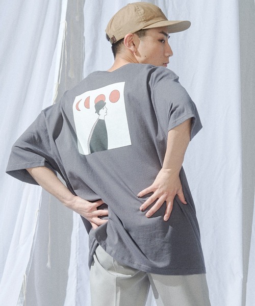 Ressaca(レサーカ)の「別注 jack__studio__ コラボ オーバーサイズ バックプリント TEE(Tシャツ/カットソー・メンズ・グレー系/ブラック/ホワイト系/ホワイト/チャコール/ブルー系/ブラック系/ベージュ系/グレイッシュブルー/グレイッシュベージュ・XL/M/L)」の7枚目の写真