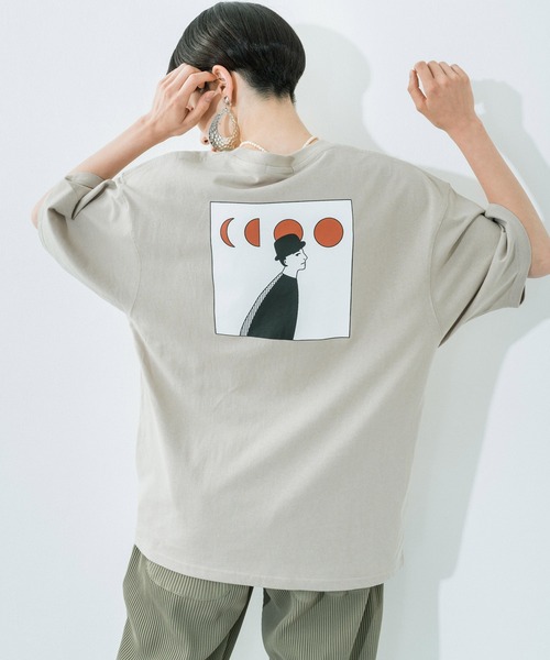 Ressaca(レサーカ)の「別注 jack__studio__ コラボ オーバーサイズ バックプリント TEE(Tシャツ/カットソー・メンズ・グレー系/ブラック/ホワイト系/ホワイト/チャコール/ブルー系/ブラック系/ベージュ系/グレイッシュブルー/グレイッシュベージュ・XL/M/L)」の1枚目の写真