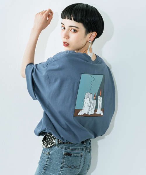 Ressaca(レサーカ)の「別注 jack__studio__ コラボ オーバーサイズ バックプリント TEE(Tシャツ/カットソー・メンズ・グレー系/ブラック/ホワイト系/ホワイト/チャコール/ブルー系/ブラック系/ベージュ系/グレイッシュブルー/グレイッシュベージュ・XL/M/L)」の9枚目の写真