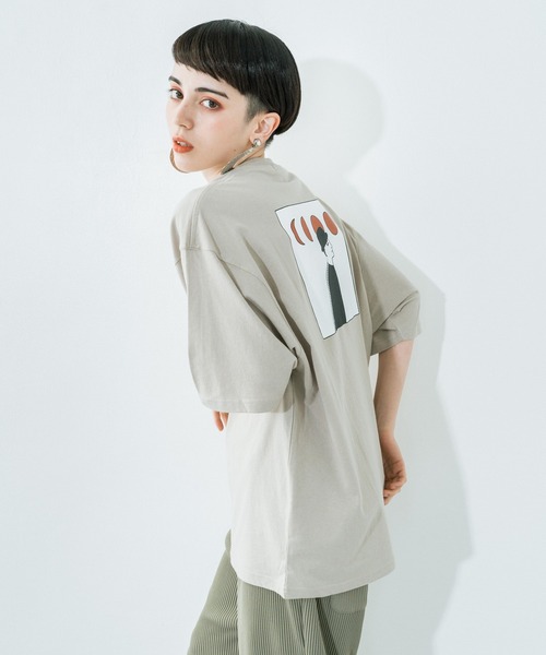 Ressaca(レサーカ)の「別注 jack__studio__ コラボ オーバーサイズ バックプリント TEE(Tシャツ/カットソー・メンズ・グレー系/ブラック/ホワイト系/ホワイト/チャコール/ブルー系/ブラック系/ベージュ系/グレイッシュブルー/グレイッシュベージュ・XL/M/L)」の21枚目の写真