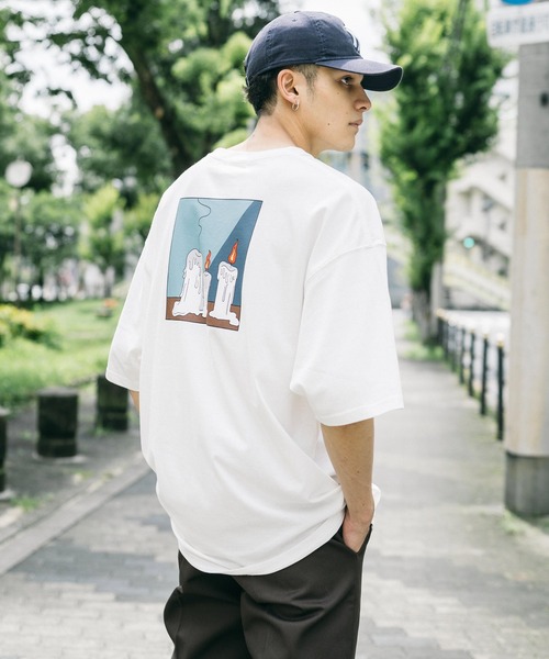 Ressaca(レサーカ)の「別注 jack__studio__ コラボ オーバーサイズ バックプリント TEE(Tシャツ/カットソー・メンズ・グレー系/ブラック/ホワイト系/ホワイト/チャコール/ブルー系/ブラック系/ベージュ系/グレイッシュブルー/グレイッシュベージュ・XL/M/L)」の12枚目の写真