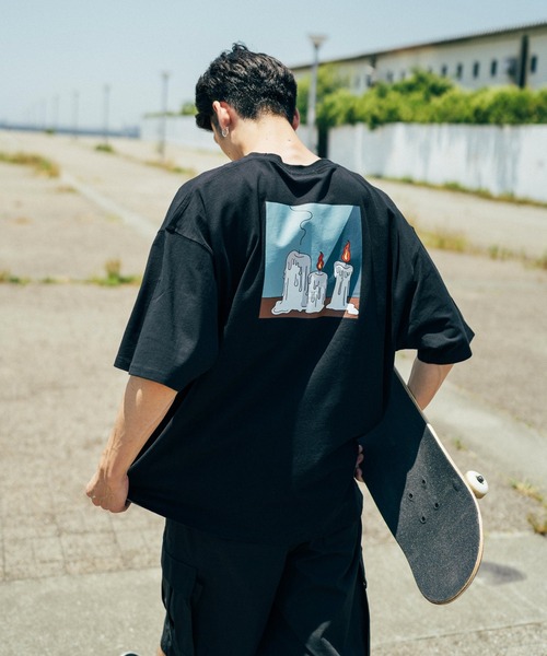 Ressaca(レサーカ)の「別注 jack__studio__ コラボ オーバーサイズ バックプリント TEE(Tシャツ/カットソー・メンズ・グレー系/ブラック/ホワイト系/ホワイト/チャコール/ブルー系/ブラック系/ベージュ系/グレイッシュブルー/グレイッシュベージュ・XL/M/L)」の18枚目の写真