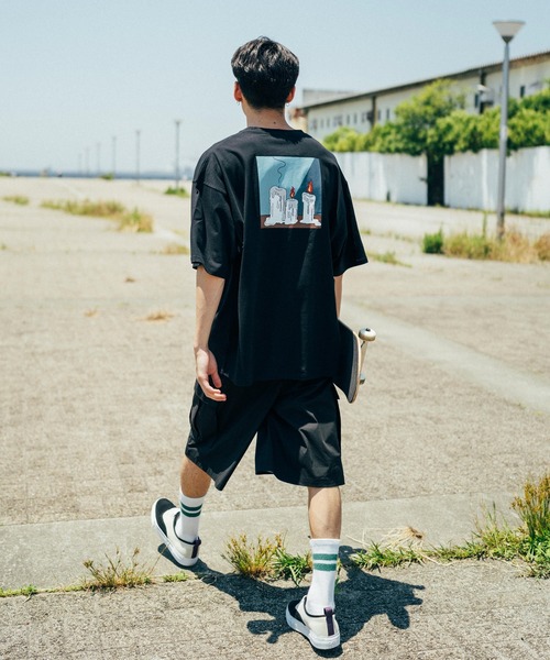 Ressaca(レサーカ)の「別注 jack__studio__ コラボ オーバーサイズ バックプリント TEE(Tシャツ/カットソー・メンズ・グレー系/ブラック/ホワイト系/ホワイト/チャコール/ブルー系/ブラック系/ベージュ系/グレイッシュブルー/グレイッシュベージュ・XL/M/L)」の19枚目の写真
