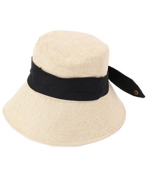 DRESKIP（ドレスキップ）の「◆雑材風リボンハット（ハット・レディース・ブラック/カーキ/ネイビー・00）」の2枚目の写真