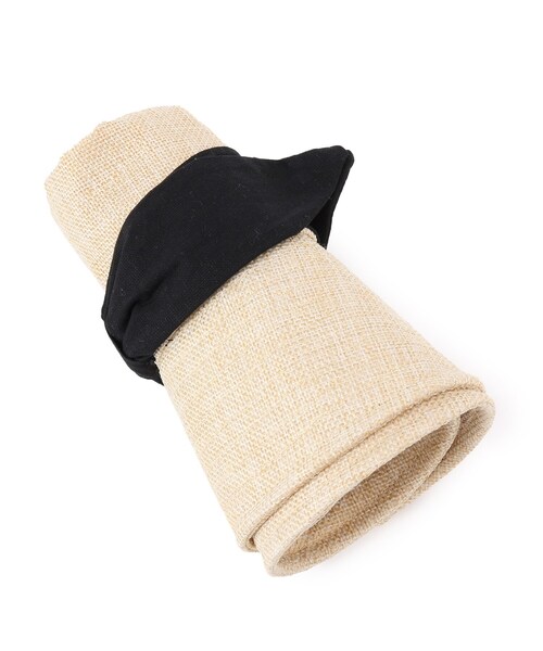 DRESKIP（ドレスキップ）の「◆雑材風リボンハット（ハット・レディース・ブラック/カーキ/ネイビー・00）」の4枚目の写真