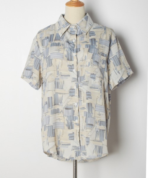 Futier land(フューティアランド)の「ランダムペイント開襟シャツ(シャツ/ブラウス・レディース・グリーン/ブルー/ピンク・FREE)」の21枚目の写真