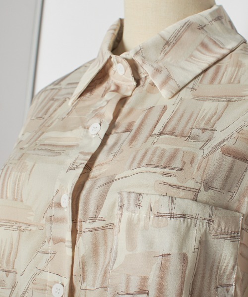 Futier land(フューティアランド)の「ランダムペイント開襟シャツ(シャツ/ブラウス・レディース・グリーン/ブルー/ピンク・FREE)」の19枚目の写真
