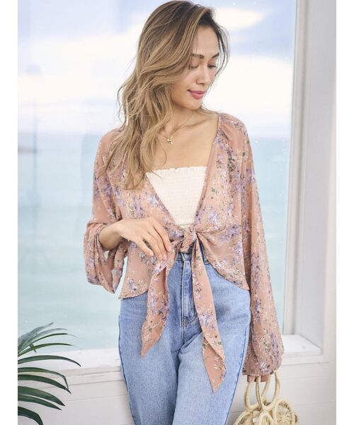 To the sea（トゥーザシー）の「フレアリボンシャツ（シャツ/ブラウス・レディース・ライトグレー/モカ/ダークオレンジ・FREE）」の22枚目の写真