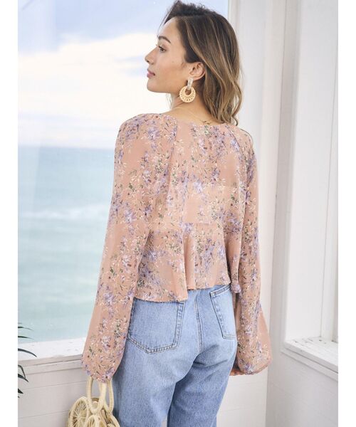 To the sea（トゥーザシー）の「フレアリボンシャツ（シャツ/ブラウス・レディース・ライトグレー/モカ/ダークオレンジ・FREE）」の12枚目の写真