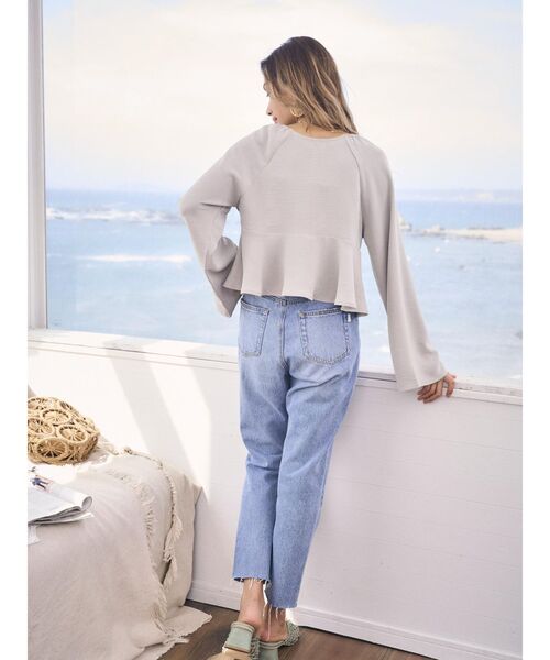 To the sea（トゥーザシー）の「フレアリボンシャツ（シャツ/ブラウス・レディース・ライトグレー/モカ/ダークオレンジ・FREE）」の20枚目の写真