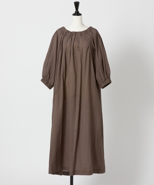 Rewde（ルゥデ）の「バックリボンワンピース（1R05-05220）（ワンピース・レディース・ベージュ/カーキ/ピンク/マスタード・M）」の7枚目の写真