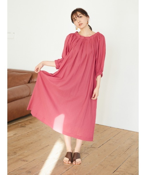 Rewde（ルゥデ）の「バックリボンワンピース（1R05-05220）（ワンピース・レディース・ベージュ/カーキ/ピンク/マスタード・M）」の22枚目の写真