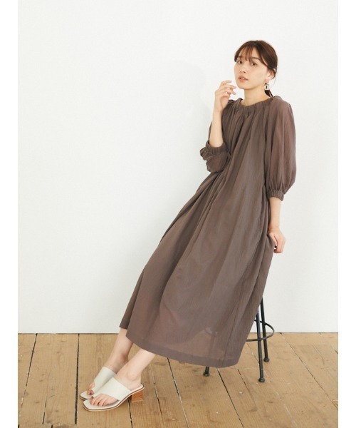 Rewde（ルゥデ）の「バックリボンワンピース（1R05-05220）（ワンピース・レディース・ベージュ/カーキ/ピンク/マスタード・M）」の21枚目の写真