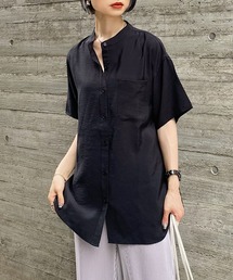PAGEBOY | バンドカラーショートスリーブシャツ(シャツ/ブラウス)