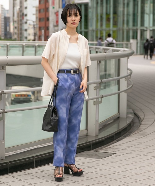 PAGEBOY(ページボーイ)の「バンドカラーショートスリーブシャツ(シャツ/ブラウス・レディース・ブラック/オフホワイト/ブラウン系その他/グレイッシュベージュ・FREE)」の22枚目の写真