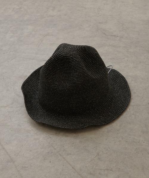 PUAL CE CIN（ピュアルセシン）の「【ＳＵＢＬＩＭＥ】ＰＥＰＡＲ　ＣＲＯＣＨＥ　ＭＴ　ＨＡＴ（ハット・レディース・ブラック/ナチュラル・FREE）」の2枚目の写真