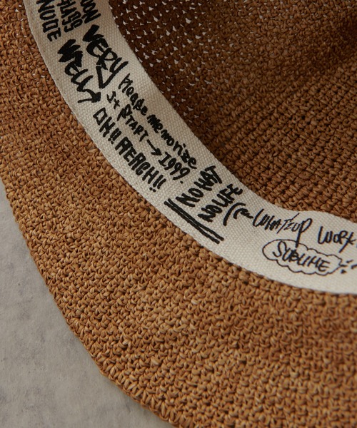 PUAL CE CIN（ピュアルセシン）の「【ＳＵＢＬＩＭＥ】ＰＥＰＡＲ　ＣＲＯＣＨＥ　ＭＴ　ＨＡＴ（ハット・レディース・ブラック/ナチュラル・FREE）」の7枚目の写真