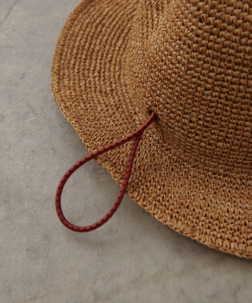 PUAL CE CIN（ピュアルセシン）の「【ＳＵＢＬＩＭＥ】ＰＥＰＡＲ　ＣＲＯＣＨＥ　ＭＴ　ＨＡＴ（ハット・レディース・ブラック/ナチュラル・FREE）」の6枚目の写真