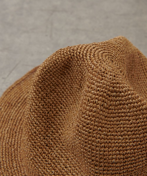 PUAL CE CIN（ピュアルセシン）の「【ＳＵＢＬＩＭＥ】ＰＥＰＡＲ　ＣＲＯＣＨＥ　ＭＴ　ＨＡＴ（ハット・レディース・ブラック/ナチュラル・FREE）」の9枚目の写真