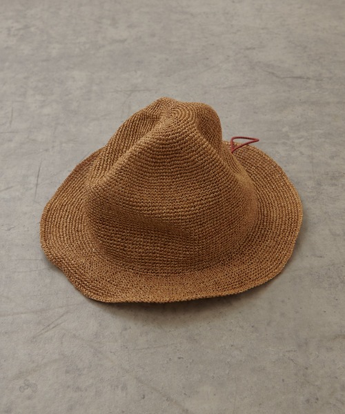 PUAL CE CIN（ピュアルセシン）の「【ＳＵＢＬＩＭＥ】ＰＥＰＡＲ　ＣＲＯＣＨＥ　ＭＴ　ＨＡＴ（ハット・レディース・ブラック/ナチュラル・FREE）」の12枚目の写真