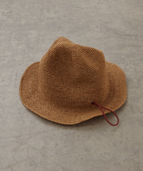 PUAL CE CIN（ピュアルセシン）の「【ＳＵＢＬＩＭＥ】ＰＥＰＡＲ　ＣＲＯＣＨＥ　ＭＴ　ＨＡＴ（ハット・レディース・ブラック/ナチュラル・FREE）」の11枚目の写真