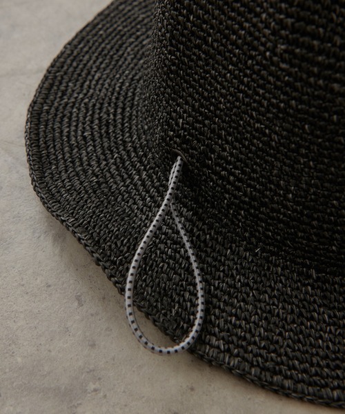 PUAL CE CIN（ピュアルセシン）の「【ＳＵＢＬＩＭＥ】ＰＥＰＡＲ　ＣＲＯＣＨＥ　ＭＴ　ＨＡＴ（ハット・レディース・ブラック/ナチュラル・FREE）」の5枚目の写真