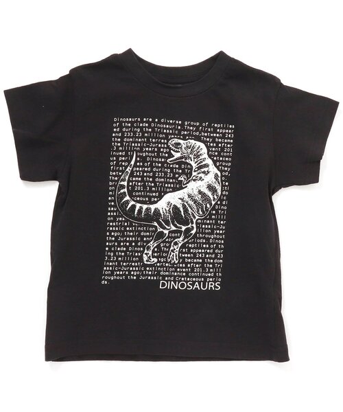 BREEZE(ブリーズ)の「/3柄ダイナソーロゴTシャツ(Tシャツ/カットソー・キッズ・エメラルド/オレンジ/ブラック・140/80/100/110/120/130/90/150)」の1枚目の写真