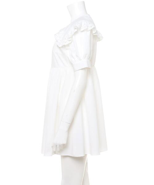 INGNI(イング)の「BIGレース襟チュニック/ワンピース(ワンピース・レディース・ブラック/オフホワイト・M)」の4枚目の写真