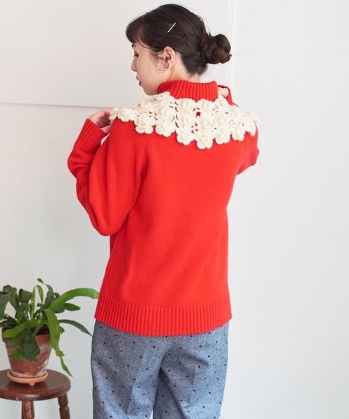 Dot＆Stripes CHILD WOMAN（ドットアンドストライプス　チャイルドウーマン）の「NHKギルボックスかぎ針 つけ衿（付け襟・レディース・アイボリー・FREE）」の18枚目の写真