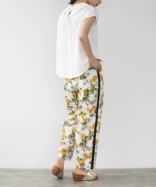 Three Four Time(スリーフォータイム)の「サイドラインパンツ(スラックス・レディース・レモンイエロー/オレンジ・FREE)」の11枚目の写真