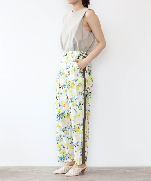 Three Four Time(スリーフォータイム)の「サイドラインパンツ(スラックス・レディース・レモンイエロー/オレンジ・FREE)」の12枚目の写真