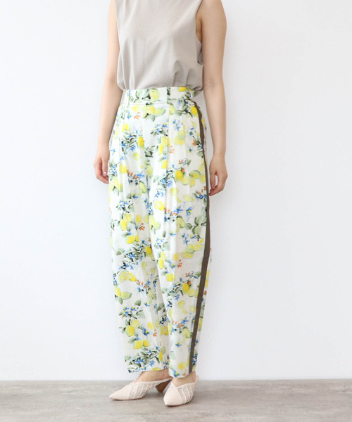 Three Four Time(スリーフォータイム)の「サイドラインパンツ(スラックス・レディース・レモンイエロー/オレンジ・FREE)」の10枚目の写真